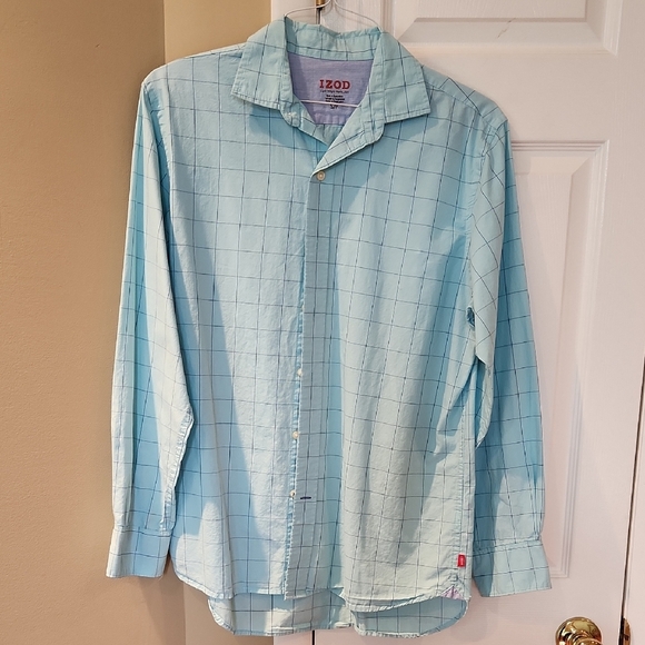 IZOD Men's Light Blue Shirt, Small - Picture 2 of 5